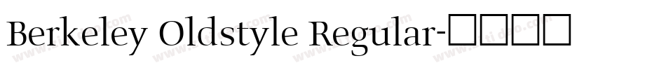 Berkeley Oldstyle Regular字体转换